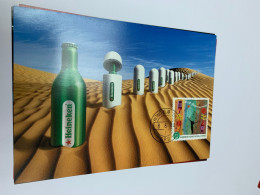 Hong Kong Stamp Card Drink Heineken Wine - Autres & Non Classés