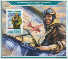 Togo Miniature Sheet 1433 (complete. Issue) Unmounted Mint / Never Hinged 2017 Amelia Earhart - Togo (1960-...)