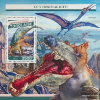 Togo Miniature Sheet 1355 (complete. Issue) Unmounted Mint / Never Hinged 2016 Dinosaurs - Togo (1960-...)