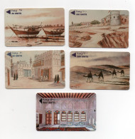 Bahrain Phonecards - Paintings From Bahrain 5 Cards Complete Set - Batelco -  ND 1990 Used Cards - Bahrain