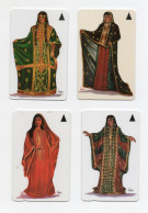 Bahrain Phonecards - Traditional Costume 4 Cards Complete Set - Batelco -  ND 1996 - Used Cards - Bahrain