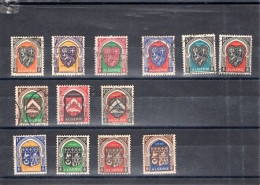 13 Ecussons  , Alger 6 Timbres  , Oran 4 T , Constantine 3 T - Used Stamps