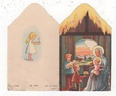 MIGNONNETTE  NOEL - CRECHE  - 10.2 X 6 Fermée - B.L.. Paris - Papillons