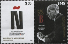 Argentina 2019 Literature Writer Jorge Luis Borges International Spanish Language Congress MNH Stamps - Ungebraucht