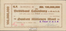 Ladenburg Scheck Der Stadt Ladenburg Gebraucht (III) 1923 100 Millionen Mark - 100 Mio. Mark