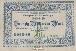 Emmendingen Inflationsgeld Stadt Emmendingen Gebraucht (III) 1923 20 Milliarden Mark - 20 Mrd. Mark