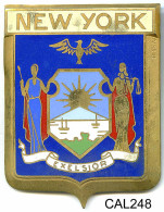 CAL248 - PLAQUE CALANDRE AUTO - NEW YORK - Enameled Signs (after1960)