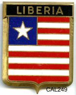 CAL249 - PLAQUE CALANDRE AUTO - LIBERIA - Emailplaten (vanaf 1961)