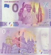 Vatikanstadt Souvenirschein Papst Benedikt XVI. Bankfrisch 2021 0 Euro Papst Benedikt XVI. - Vaticaanstad