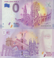 Vatikanstadt Souvenirschein Papst Johannes Paul II. Bankfrisch 2019 0 Euro Papst Johannes Paul II. - Vatikan
