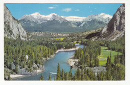 The Bow Valley Old Postcard Posted 1978 To Germany B230810 - Banff