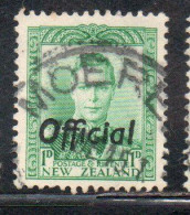 NEW ZEALAND NUOVA ZELANDA 1941 OFFICIAL STAMPS KING GEORGE VI OVERPRINTED 1p USED USATO OBLITERE' - Gebraucht