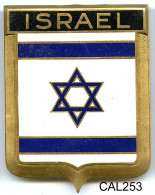 CAL253 - PLAQUE CALANDRE AUTO - ISRAEL - Enameled Signs (after1960)