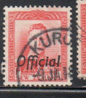 NEW ZEALAND NUOVA ZELANDA 1936 1942 1938 OFFICIAL STAMPS KING GEORGE VI OVERPRINTED 1p USED USATO OBLITERE' - Used Stamps