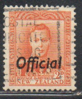 NEW ZEALAND NUOVA ZELANDA 1938 1946 OFFICIAL STAMPS KING GEORGE VI OVERPRINTED 2p USED USATO OBLITERE' - Used Stamps