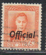 NEW ZEALAND NUOVA ZELANDA 1938 1946 OFFICIAL STAMPS KING GEORGE VI OVERPRINTED 2p USED USATO OBLITERE' - Usati