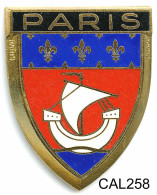 CAL258 - PLAQUE CALANDRE SCOOTER - PARIS - Emailschilder (ab 1960)