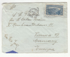 Canal Zone Letter Cover Posted 1939 Balboa To Germany B230810 - Zona Del Canal