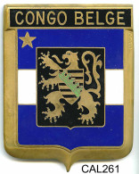 CAL261 - PLAQUE CALANDRE AUTO - CONGO BELGE - Plaques émaillées (après 1960)