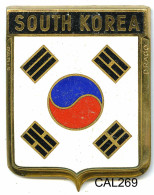 CAL269 - PLAQUE CALANDRE AUTO - SOUTH KOREA - Placas Esmaltadas (desde 1961)