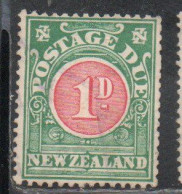 NEW ZEALAND NUOVA ZELANDA 1904 1928 POSTAGE DUE STAMPS TAXE 1p MH - Unused Stamps