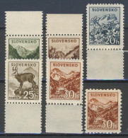 Slovaquie 1940 Mi 71-5 A+B (Yv 39-43), (MNH)** - Neufs