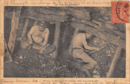 LA VIE DU MINEUR- MINEURS ET RECULEUR DE CHARBON DANS UNE PETITE TAILLE - Bergbau