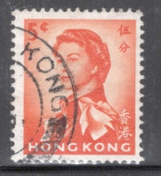 Hong Kong 1962-66 Queen Elizabeth A Single 5 Cent Stamp From The Definitive Set In Fine Used - Usados