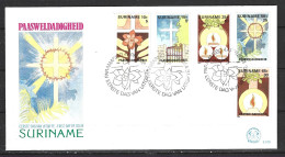 SURINAM. N°944-8 De 1984 Sur Enveloppe 1er Jour (FDC). Pâques. - Pâques