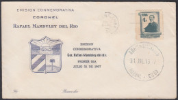 FDC CUBA 1957. CORONEL RAFAEL MANDULEY DEL RÍO. CACHÉ LILY - FDC