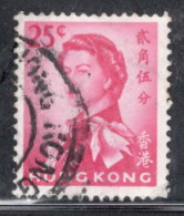 Hong Kong 1962-66 Queen Elizabeth A Single 25 Cent Stamp From The Definitive Set In Fine Used - Used Stamps