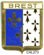 CAL273 - PLAQUE CALANDRE AUTO - BREST - Plaques émaillées (après 1960)