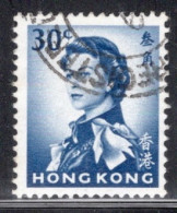 Hong Kong 1962-66 Queen Elizabeth A Single 30 Cent Stamp From The Definitive Set In Fine Used - Oblitérés