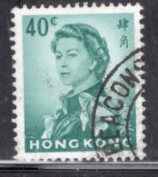 Hong Kong 1962-66 Queen Elizabeth A Single 40 Cent Stamp From The Definitive Set In Fine Used - Oblitérés