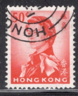 Hong Kong 1962-66 Queen Elizabeth A Single 50 Cent Stamp From The Definitive Set In Fine Used - Used Stamps