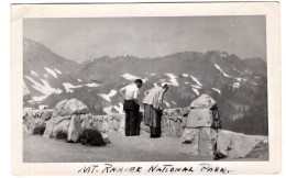 Mt Rainer National Park 1952. Private Taken Postcards From A Trip In US And Canada With Written Diary Entries, 2 Scans. - Seattle