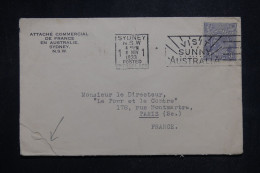 AUSTRALIE - Enveloppe De L'Attaché Commercial De France De Sydney Pour  Paris En 1933 - L 146766 - Lettres & Documents