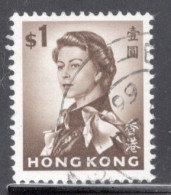 Hong Kong 1962-66 Queen Elizabeth A Single $1 Stamp From The Definitive Set In Fine Used - Oblitérés