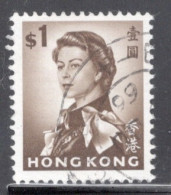 Hong Kong 1962-66 Queen Elizabeth A Single $1 Stamp From The Definitive Set In Fine Used - Gebruikt