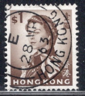 Hong Kong 1962-66 Queen Elizabeth A Single $1 Stamp From The Definitive Set In Fine Used - Gebruikt