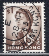 Hong Kong 1962-66 Queen Elizabeth A Single $1 Stamp From The Definitive Set In Fine Used - Usados