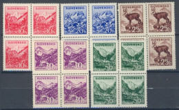 Slovaquie 1944 Mi 142-6 (Yv 112-6), (MNH)** Blocs De 4 - Ongebruikt