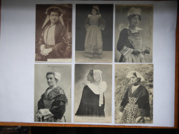 6 CARTES POSTALES DE COIFFES ET COSTUMES DE FEMMES BRETONNES - Collections & Lots