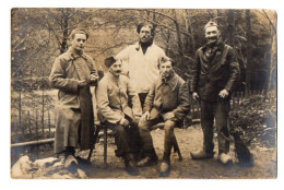 CPA 3438 - MILITARIA - Carte Photo Militaire - Un Groupe De Prisonniers Français à Geising ( ALTENBERG ) Allemagne - Characters