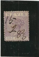 23-0720 St Christopher-Nevis - One Penny Violet - St.Christopher-Nevis-Anguilla (...-1980)