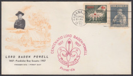 FDC CUBA 1957. LORD BADEN POWELL. BOY SCOUTS. EDIFIL 682/83. - FDC