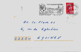 Variété Sur Lettre N° Yvert 3977 0,54 € Gandon Rouge Oblitération Secap 04 Manosque 19-2-07 - Lettres & Documents