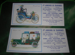 2 Buvard 22x10 Larrieu Bonnel Societe Albigeoise De Transport Albi Toulouse Etat Neuf Brasier 1910 Renault 1898 - Transport