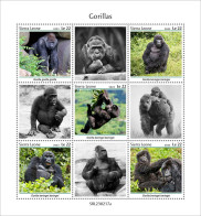 2023-03 - SIERRA LEONE- GORILLAS              5V  MNH** - Gorilla