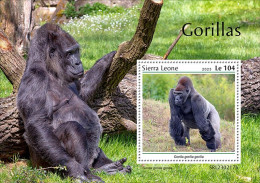 2023-03 - SIERRA LEONE- GORILLAS              5V  MNH** - Gorilles
